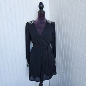 Arden B Black Long Sleeve Sheath Dress for Night Out